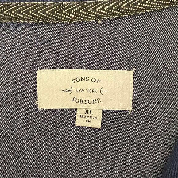 Sons of Fortune New York Men's Button Down Long Sleeve Blue Size XL - Picture 3 of 6